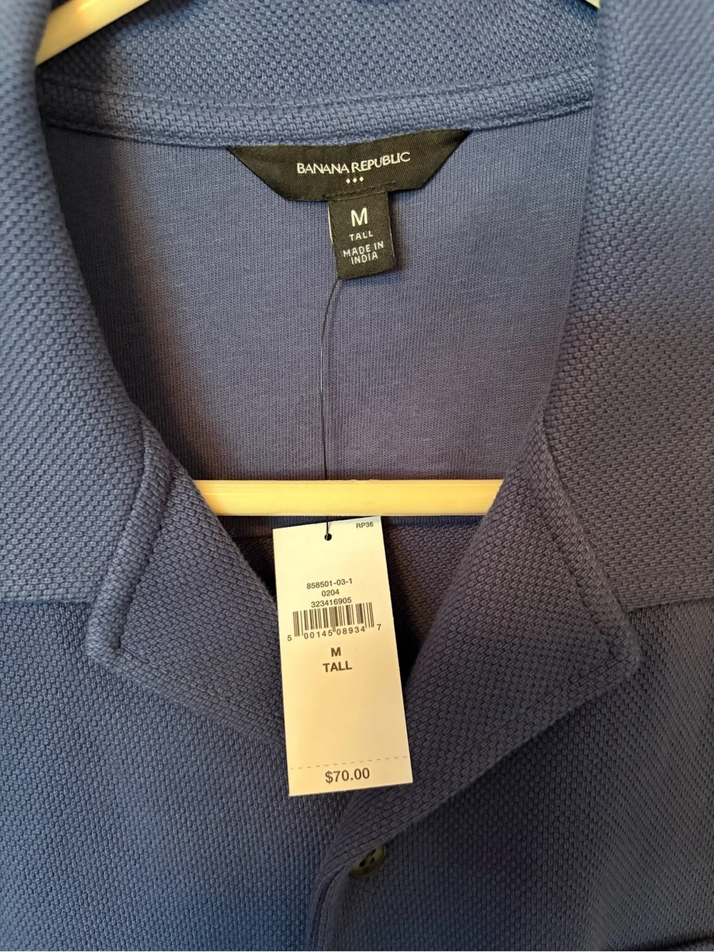 NWT Banana Republic Short-Sleeve Button-Down in Navy